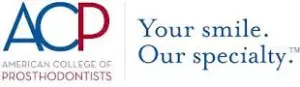 American College of Prosthodontists Logo-Your smile. Our specialty.
